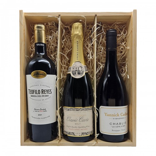 Lant Street Wine Three Bottle Gift Box - Ribera del Duero /  Chablis / English Sparkling Wine